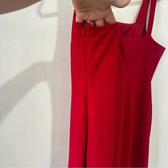NWT New BHLDN Blake Square Neck Stretch Crepe Maxi Dress Anthropologie Red - Picture 7 of 9